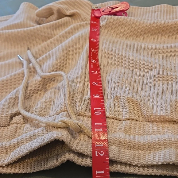 Dressin 2pc Ribbed Fabric Racerback Crop Top & Shorts / Drawstring Women size XL - Picture 8 of 14